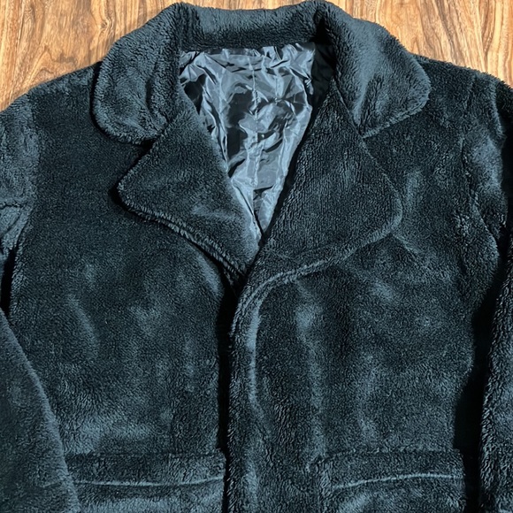 NWOT Teddy Oversized Plush Open Front Jacket - Picture 4 of 8